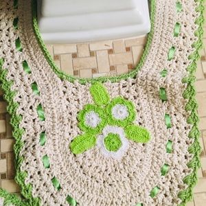 NW CROCHET BATH TOILET COVER AND RUG SET